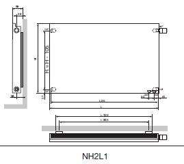 Vasco Niva Horizontal lackiert NH2L1 doppellagig - Maße