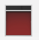 SANIT Betätigungsplatte LIS ohne Beleuchtung Grundplatte Glas rot Tastenpaar schwarz