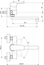 Ideal Standard CeraPlan III Wand-Küchenarmatur