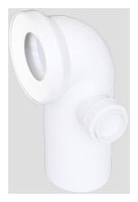 Sanit WC-Anschlussbogen DN100 90&deg; wei&szlig; Anschluss seitlich DN50 rechts