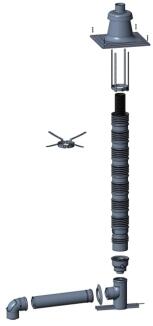 WOLF Anschluss-Set DN60/100 - C33x