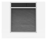 SANIT Betätigungsplatte LIS ohne Beleuchtung Grundplatte Schiefer grau Tastenpaar schwarz