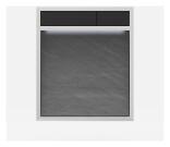 SANIT Betätigungsplatte LIS mit Beleuchtung Grundplatte Schiefer grau Tastenpaar schwarz