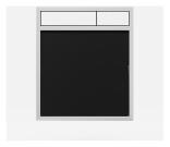 SANIT Betätigungsplatte LIS ohne Beleuchtung Grundplatte Glas schwarz Tastenpaar mattchrom