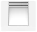 SANIT Betätigungsplatte LIS ohne Beleuchtung Grundplatte Glas weiss Tastenpaar mattchrom