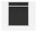 SANIT Betätigungsplatte LIS ohne Beleuchtung Grundplatte Granit schwarz Tastenpaar schwarz