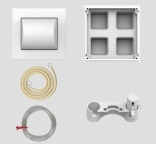 SANIT WC-Betätigung 1V pneumatisch weiß