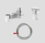 SANIT WC-Betätigung 1V pneumatisch Möbellösung rund chrom