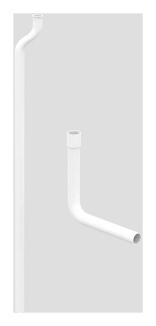 SANIT Spülrohr junior jet mit Bogen für hochhängenden Spülkasten