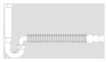 SANIT Rohrgeruchverschluss G1 1/2x40/50 flexibel Schlauch