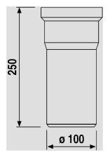 SANIT WC-Anschlussstutzen 250mm d:100 weiß