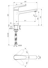 Ideal Standard CeraPlan III Küchenarmatur mit hoch angesetztem Gussauslauf Niederdruck
