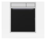 SANIT Betätigungsplatte LIS mit Beleuchtung Grundplatte Glas schwarz Tastenpaar chrom hochglanz