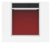 SANIT Betätigungsplatte LIS mit Beleuchtung Grundplatte Glas rot Tastenpaar schwarz