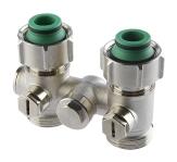 SX Einrohr-Hahnblock EXCL. Durchg.D2/50 G3/4i x G3/4a MS vern. m. Konus