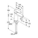 Kludi Pure&Solid WASCHTISCH-EINHANDMISCHER 100 DN 15 ohne Ablaufgarnitur