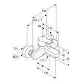Kludi Pure&Easy WANNENFÜLL- UND BRAUSE-EINHANDMISCHER DN 15 Chrom