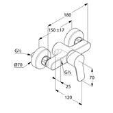Kludi Pure&Easy BRAUSE-EINHANDMISCHER DN 15 Chrom