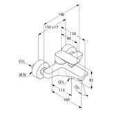 Kludi Pure&Style WANNENFÜLL- UND BRAUSE-EINHANDMISCHER DN 15