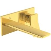 Ideal Standard Check Wand-Waschtischarmatur Bausatz 2, Auslauf 180 mm Brushed Gold
