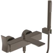 Ideal Standard Check Badearmatur AP mit Brause-Set Brushed Magnetic Grey