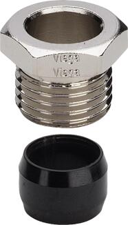 VIEGA Verschraubung 15mm x 1/2 , vernickelt