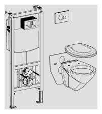SANIT WC-Element INEO PLUS 1120/450 Komplett-Set