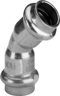 VIEGA CU Bogen 45 Grad, 35mm, 2 Muffen