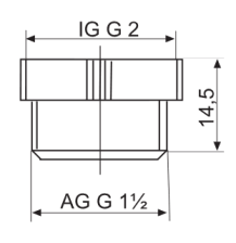 SANIT Übergangsstück G2 IG / G1 1/2 AG