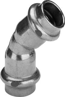 VIEGA CU Bogen 45 Grad, 54mm, 2 Muffen