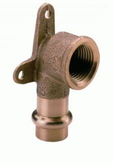 Kupfer Press Deckenwinkel 90° mit Innengewinde