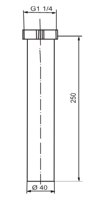 SANIT Anschlussrohr G1 1/4x250x32