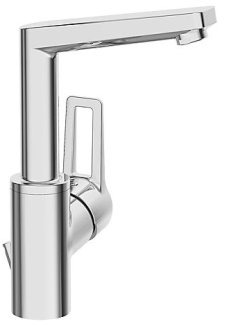 HANSATWIST Waschtisch-Einhand-Einlochbatterie, DN 15 hoher Auslauf mit Bügelhebel