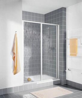 Kermi Nova 2000 Gleitür 2teilig mit Festfeld Kunstglas Höhe 1850mm