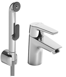 HANSAPOLO Waschtisch-Einhand-Einlochbatterie, DN 15 mit Funktionsbrause