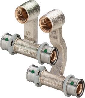 VIEGA Anschluss-Set 16 x 1/2 x 16mm, Rotguss