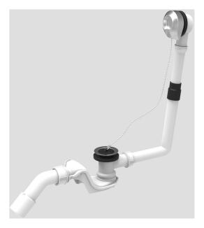 SANIT Ab-u.Überlaufgarnitur 833 mit Magnetstopfen