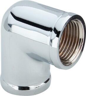 Rotguss Winkel 90° Typ 1612 verchromt i/i