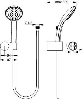 Ideal Standard Idealrain Handbrause-Set M1