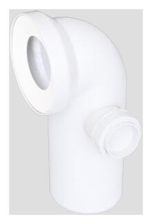 Sanit WC-Anschlussbogen DN100 90° weiß Anschluss seitlich DN50 rechts
