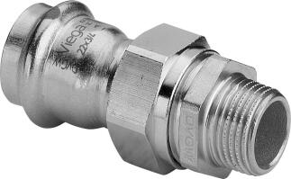 VIEGA Edelstahl Verschraubung 22mm x 3/4 AG
