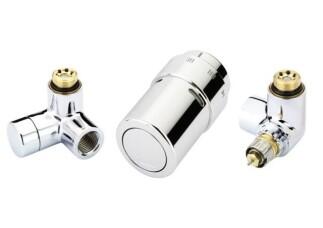 Danfoss Fühlerelemente X-tra Collection Design-Armaturen-Set rechts Chrom