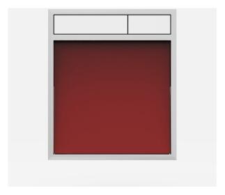 SANIT Betätigungsplatte LIS ohne Beleuchtung Grundplatte Glas rot Tastenpaar weiss