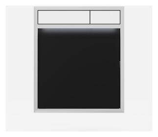 SANIT Betätigungsplatte LIS mit Beleuchtung Grundplatte Glas schwarz Tastenpaar weiss