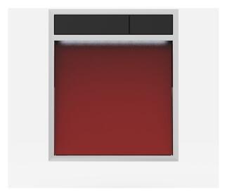 SANIT Betätigungsplatte LIS mit Beleuchtung Grundplatte Glas rot Tastenpaar schwarz