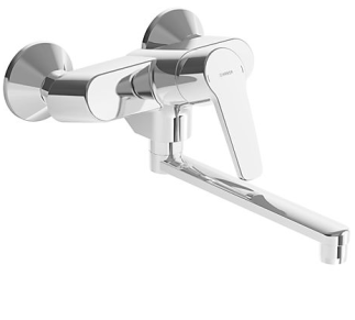 HANSAPOLO Spültisch-Einhand-Wandbatterie, DN 15 Ausladung 200mm