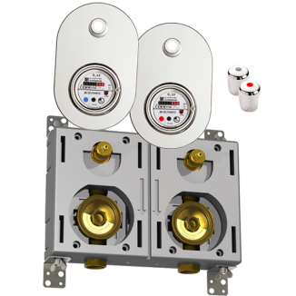 Deltamess Miniblock-Duo G3/4 IG, Messing - System Trockenkapsel TKS