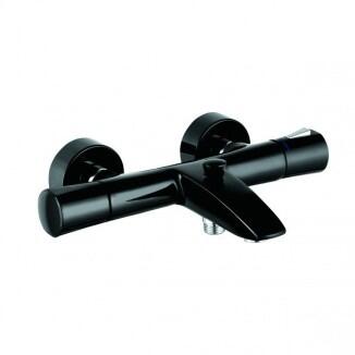 Kludi Zenta Thermostat Wannenfüll- und Brausearmatur DN 15 Schwarz/Chrom