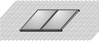 Wolf Aufdach-Montageset Alu für 2 Kollektoren F3-1/CFK-1 Hochformat