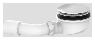 SANIT Duschablauf 823/90FW WH: 60mm extra flach